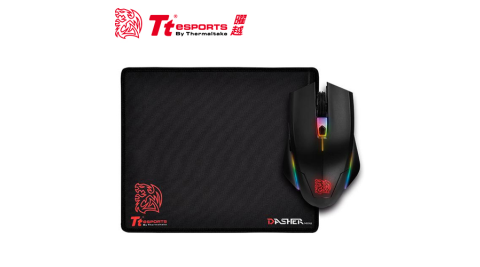 【Tt eSPORTS 曜越】塔龍 TALON Elite RGB 滑鼠與滑鼠墊組合