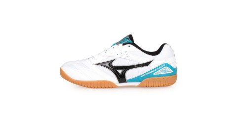 MIZUNO CROSSMATCH PLIO CN3 男桌球鞋-乒乓 美津濃 白湖水綠黑@81GA183628@