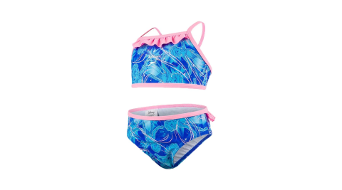 speedo 女童休闲两截式泳装-冰雪奇缘-迪士尼 泳衣 游泳 两件式 粉红