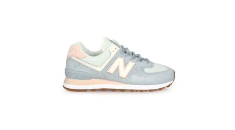 NEWBALANCE 女復古慢跑鞋- 麂皮 復古 574系列 NB N字鞋 粉藍白淺粉@WL574SUO@