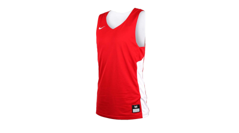 NIKE 男雙面籃球針織背心-無袖背心 慢跑 路跑 健身 訓練 紅白@867767658@