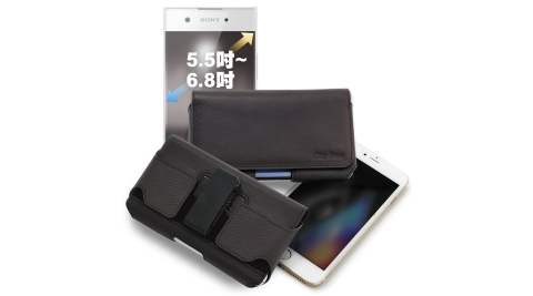 CITY for ASUS ZenFone 6 ZS630KL/OPPO Reno  嚴選真皮旋轉腰掛皮套