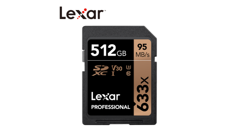 Lexar® 512GB Professional 633x SDXC™ UHS-I 記憶卡