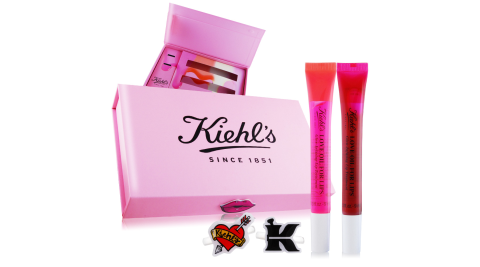KIEHL'S 契爾氏 粉嫩美唇情人禮盒組[唇油X2+禮盒+戒子X2]-多款可選-百貨公司貨