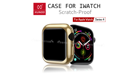 XUNDD 訊迪 Apple Watch Series 4 (40mm) 全包金屬色防摔軟殼 保護邊框(銀河金)