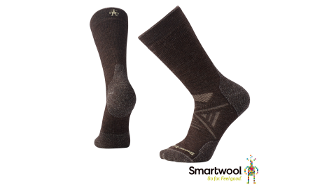 【SmartWool 智慧羊毛】SW001071207 男 PhD戶外中級減震中長襪 排汗襪 美麗諾羊毛襪 栗子棕