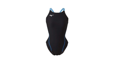MIZUNO SWIM 女泳衣-連身 泳裝 游泳 競賽 美津濃 黑藍@N2MA826192@