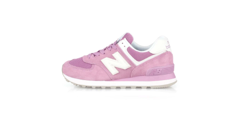 NEWBALANCE 女復古慢跑鞋-574系列 麂皮 NB N字鞋 粉紫白@WL574OAC@