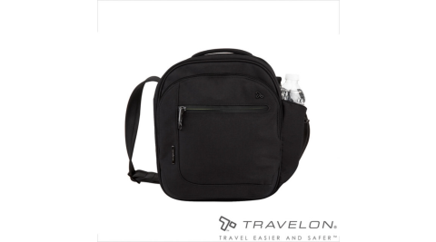 【TRAVELON】TL-43102 防盜城市旅行側包-黑 後背包 手提包 防盜包 安全 出國旅遊