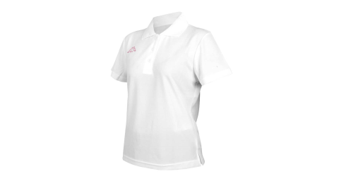 KAPPA 女短袖POLO衫-台灣製 高爾夫 吸濕排汗 上衣 網球 羽球 白桃紅@311822W-AWT@