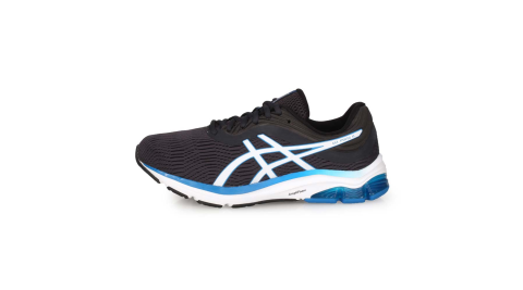 ASICSGELPULSE11男慢跑鞋4E寬楦路跑亞瑟士鐵灰白藍1011A708021