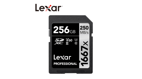 Lexar® 256GB Professional 1667x SDXC™ UHS-II 記憶卡