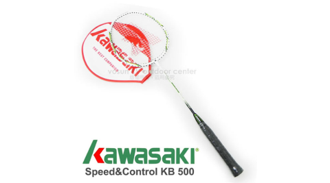 【日本 KAWASAKI】高級 Speed & Control KBA550 穿線鋁合金羽球拍/羽毛球拍(附保溫拍套)_綠