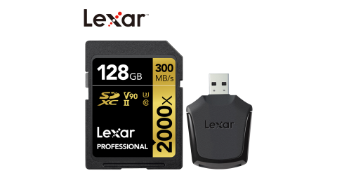 Lexar® 128GB Professional 2000x SDXC™ UHS-II V90 記憶卡