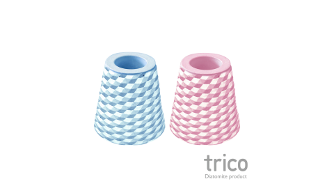 日本Trico 菱格珪藻土牙刷架(藍+粉紅)