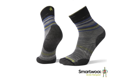 【SmartWool 智慧羊毛】SW001148052-男PhD輕量減震中長襪 中性灰 登山襪 羊毛襪 襪子