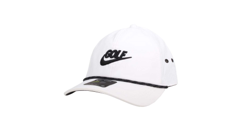 NIKE GOLF 高爾夫運動帽-復古 帽子 防曬 遮陽 鴨舌帽 白黑@BV8229-100@