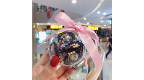 【Nick Shop】韓式玻璃球髮圈流行髮飾(3入組)