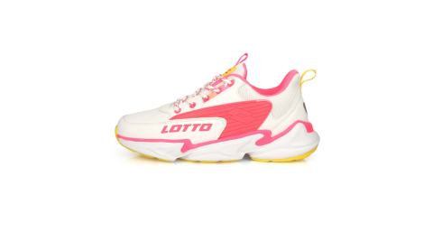 LOTTO 男女大童經典復古運動鞋-慢跑 避震 白粉紅@LT0AKR2023@