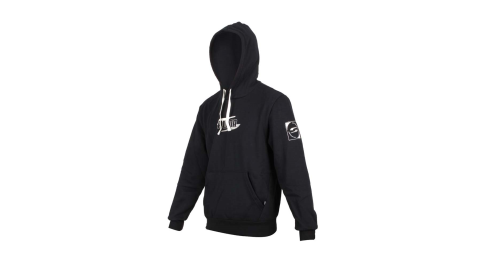 PUMA 男長厚連帽T恤-保暖 刷毛 帽T 休閒 歐規 黑白@58349451@