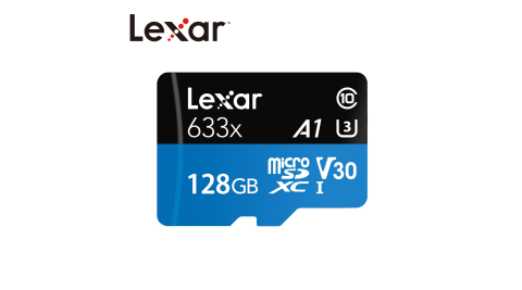 Lexar® 128GB High-Performance 633x microSDXC™ UHS-I U3 A1 V30記憶卡