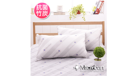 【Microban-純淨呵護】台灣製新一代抗菌竹炭枕-1入