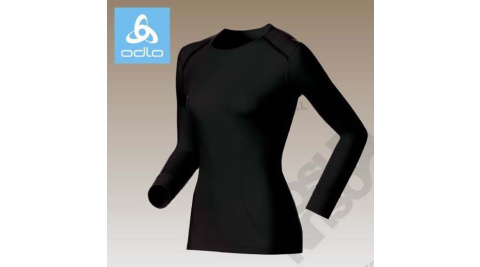 【瑞士 ODLO】warm effect 女機能型銀離子圓領保暖上衣.內衣.長袖衛生衣.內搭衣.保暖內著/黑 152021