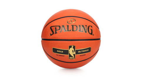SPALDING NBA-RUBBER 金色籃球 -7號球 室外 戶外 耐磨 斯伯丁 橘金@SPA83492@