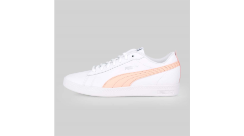 PUMA SMASH WNS V2 L 女運動休閒鞋-皮革鞋面 白粉橘銀@36520814@