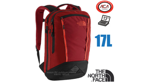 【美國 The North Face】新款 MICROBYTE 抗撕裂多功能後背包17L(電腦書包_可容13吋筆電) CHK5 磚瓦紅 V
