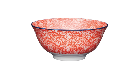 《KitchenCraft》陶製餐碗(花簇紅)