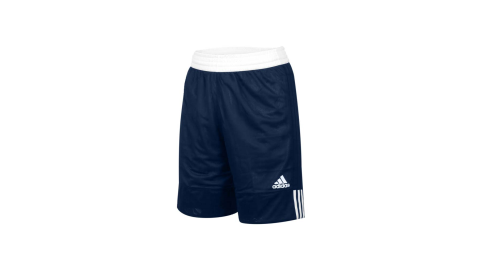ADIDAS 男雙面籃球短褲-訓練 愛迪達 雙面球褲 運動短褲 五分褲 丈青白@DY6602@