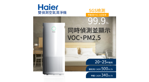 Haier海爾 PM2.5、VOC雙偵測空氣清淨機(適用20-25坪) AP500