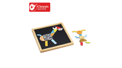 【Classic world 德國經典木玩客來喜】木製形狀拼圖