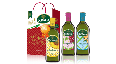 【Olitalia奧利塔】玄葡禮盒(玄米1000ml+葡萄1000ml/組)1組贈葵花油1000mlx1瓶