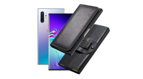Xmart Samsung Galaxy Note10+  紳士薄型橫式腰掛皮套