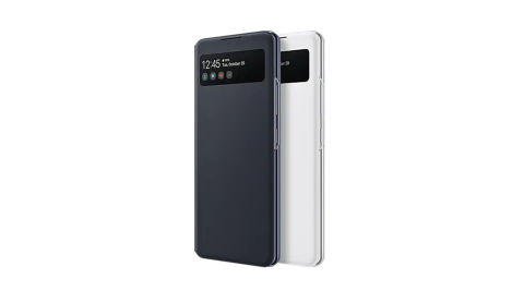 Samsung A42 5G 原廠透視感應皮套 黑色 台灣公司貨 原廠盒裝