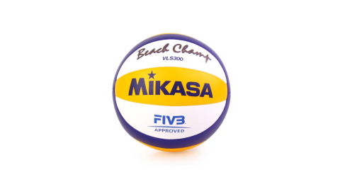 MIKASA 手縫沙灘排球 - 5號球 FIVB指定球 海邊 黃藍白@VLS300@
