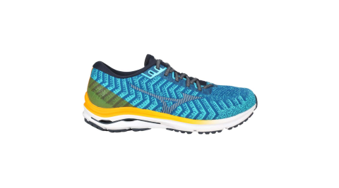 MIZUNO WAVE RIDER 2男慢跑鞋-4E-寬楦 美津濃 藍黃@J1GC207630@