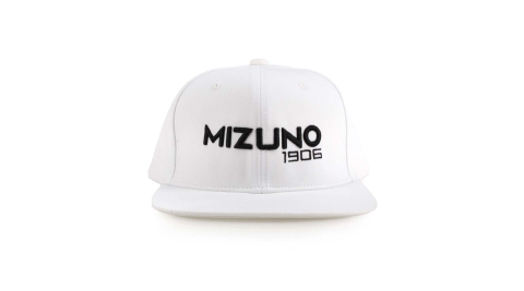 MIZUNO1906系列運動帽遮陽防曬帽子鴨舌帽美津濃白黑D2TW800001