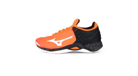 MIZUNO WAVE MOMENTUM 男排球鞋-排球 美津濃 螢光橘白黑@V1GA191254@
