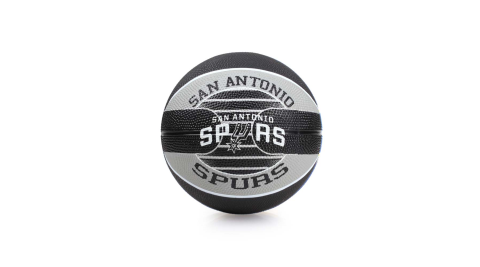 SPALDING SPURS SZ3 兒童-馬刺 籃球-3號球 隊徽球 斯伯丁 黑灰@SPA83615@
