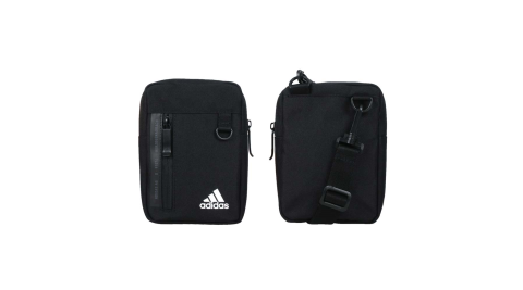 ADIDAS 小型裝備袋-隨身包 側背包 斜背包 肩背包 愛迪達 1L 黑白@GN9862@