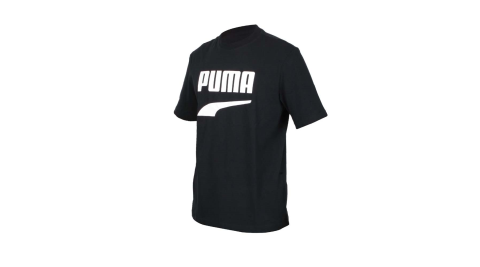 PUMA 男流行系列短袖T恤-純棉 大LOGO 慢跑 路跑 歐規 休閒 黑白@59762601@