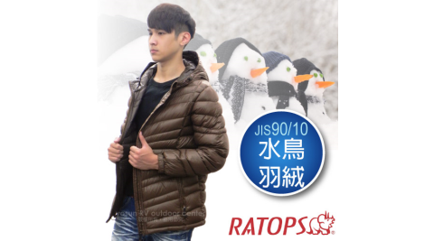 【瑞多仕-RATOPS】男20丹超輕羽絨衣.羽絨外套.保暖外套.雪衣 / 防風.防潑水_RAD356 咖啡色