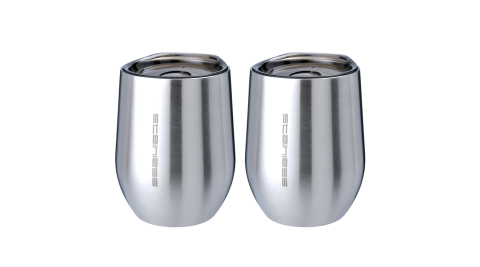 魔力坊嚴選 SL系列原素304不鏽鋼雙層真空保溫杯保冰杯附蓋330ml(2入)