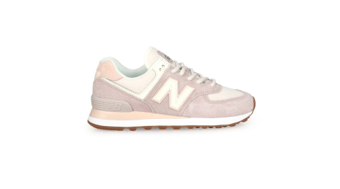 NEWBALANCE 女復古慢跑鞋- 麂皮 復古 574系列 NB N字鞋 粉紫白淺粉@WL574SAX@
