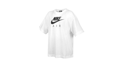 NIKE 女短袖T恤-寬版 慢跑 純棉 經典款 LOGO 休閒 黑白@CJ3106-100@