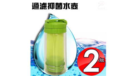 台灣專利製造2組PES水動能運動銀離子隨身濾水壺500ml/過濾器/SGS
