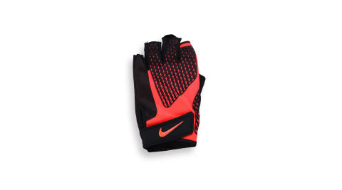 NIKE 男用CORE LOCK健力手套2.0-重訓 重量訓練 健身 橙黑@NLG38041XL@